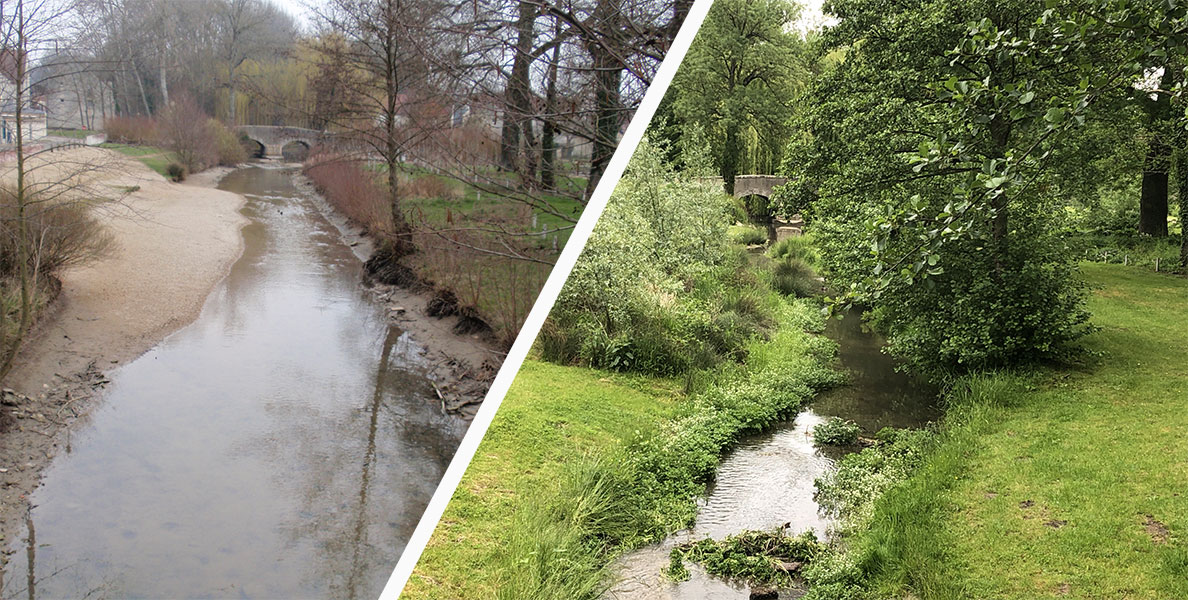 La Bionne à Boigny sur Bionne avant après