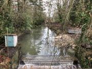 Enlèvement de la partie mobile de l’ouvrage : le clapet abaissant